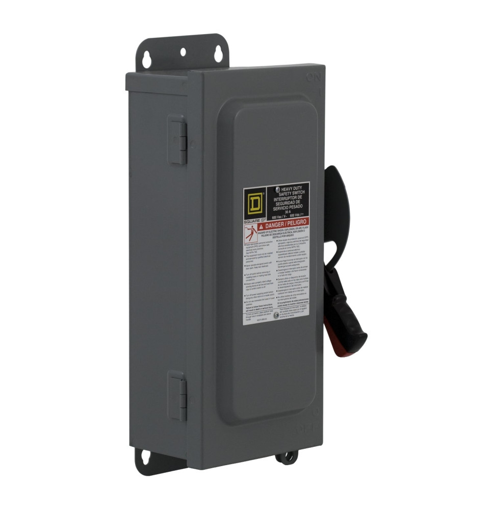 HU362A - Square D 60 Amp 3 Pole 600 Volt Molded Case Circuit Breaker