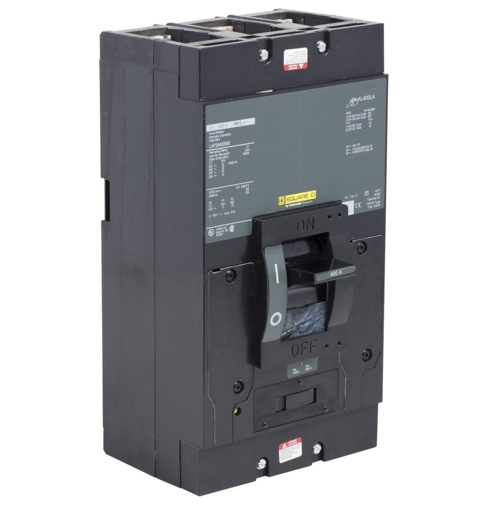 LAP36400MB - Square D 400 Amp 3 Pole 600 Volt Bolt-On Molded Case Circuit Breaker