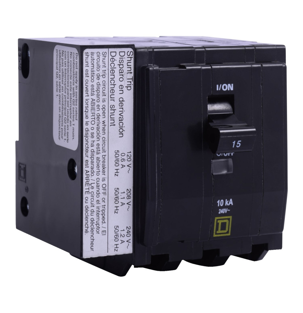 QOB3251021 - Square D 25 Amp 3 Pole 240 Volt Bolt-On Molded Case Circuit Breaker