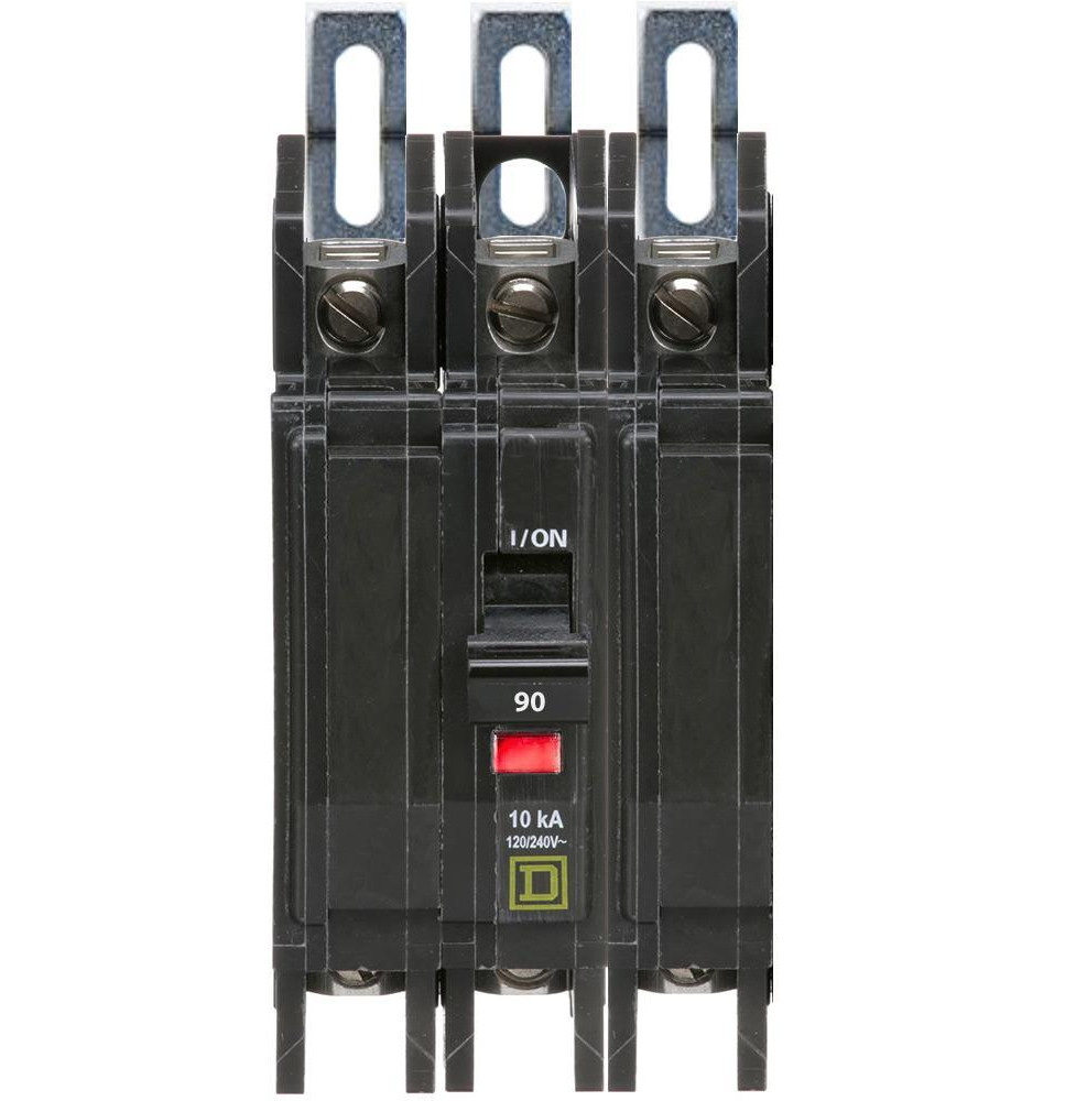 QOU390 - Square D 90 Amp 3 Pole 240 Volt Miniature Circuit Breaker
