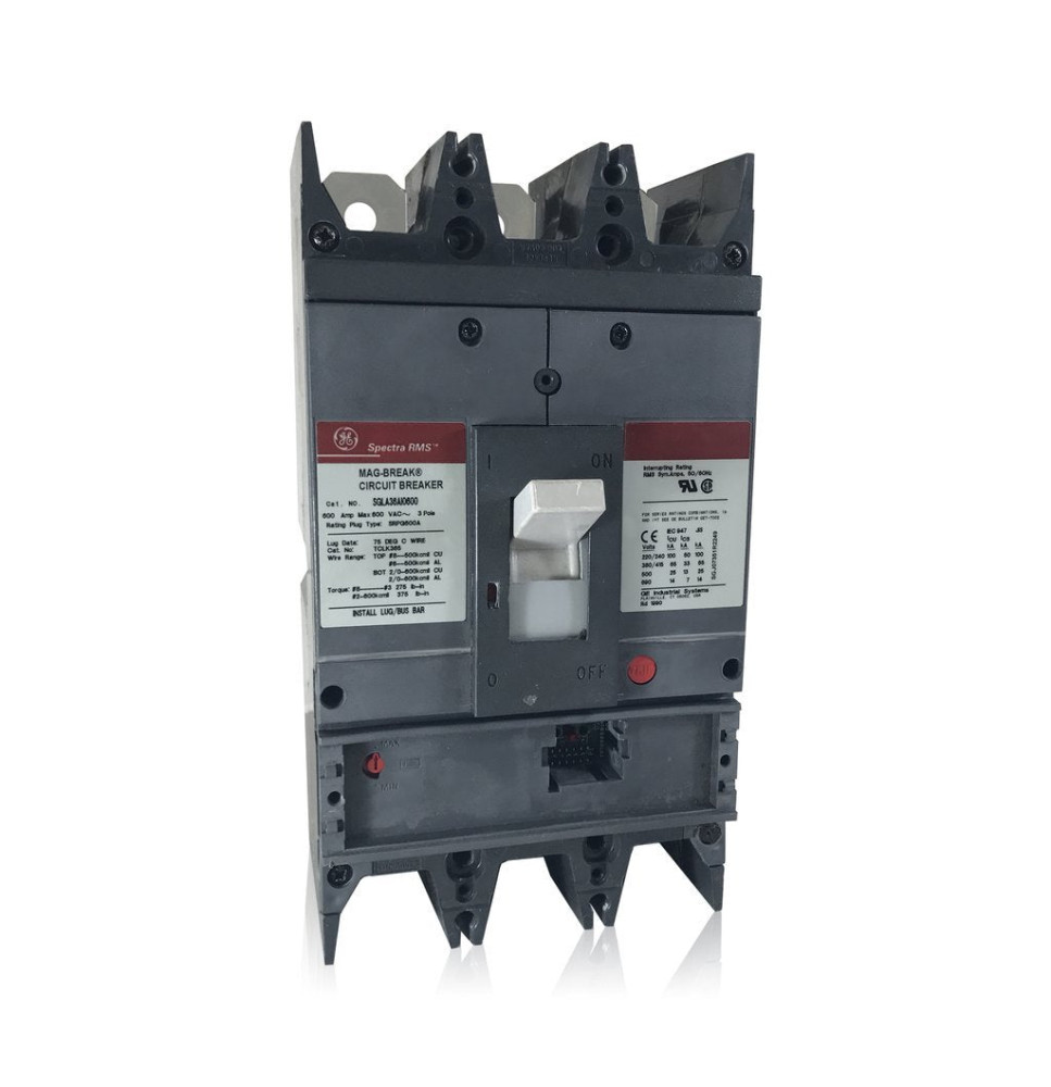 SGLA36AI0600 - GE 600 amp 3 pole 600 Volt Bolt-On Molded Case Circuit Breaker