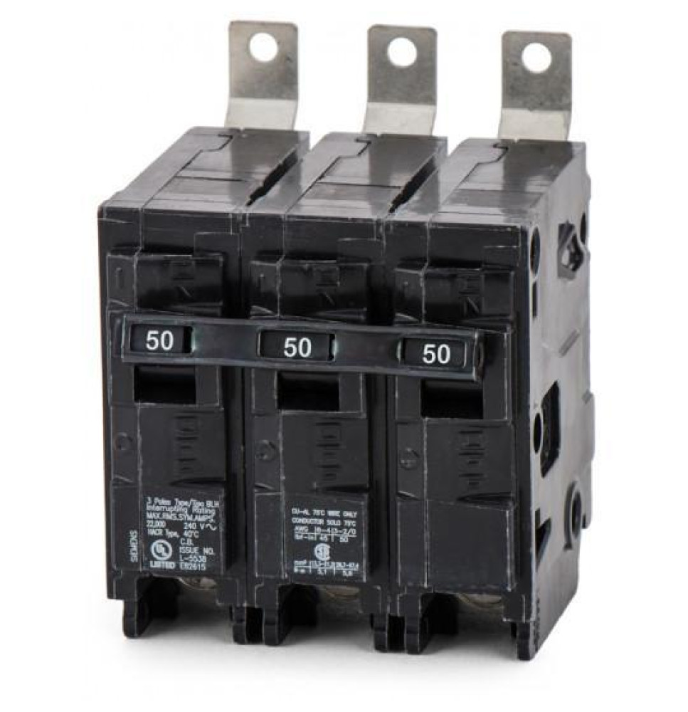 B350H - Siemens 50 Amp 3 Pole 240 Volt Molded Case Circuit Breaker