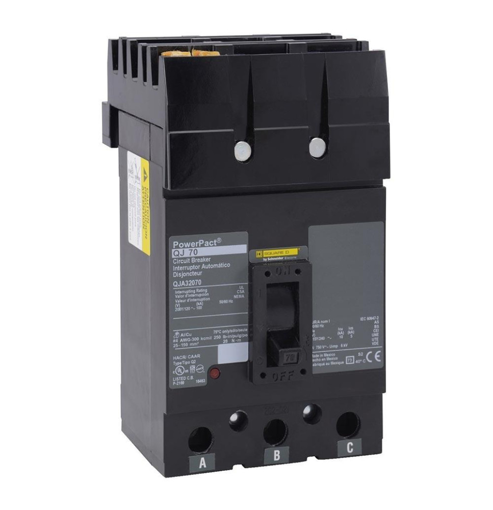 QJA32175 - Square D 175 Amp 3 Pole 240 Volt Plug-In Molded Case Circuit Breaker