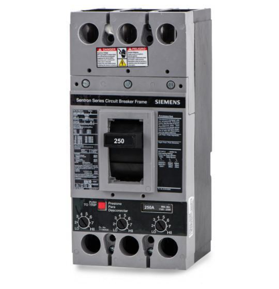 HHFD63F250 - Siemens 250 Amp 3 Pole 600 Volt Molded Case Circuit Breaker Frame