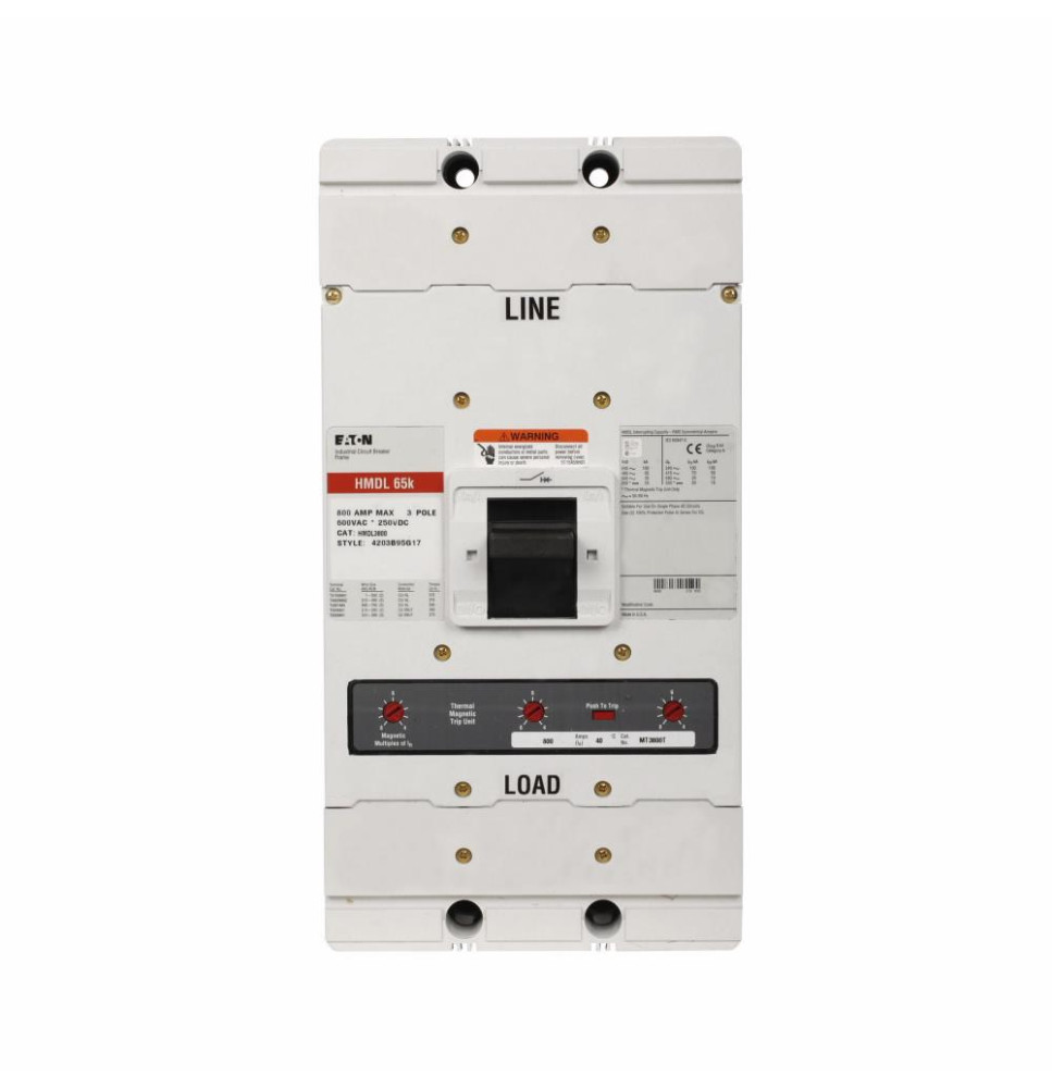 HMDL3800F - Eaton Cutler-Hammer 800 Amp 3 Pole 600 Volt Molded Case Circuit Breaker Frame