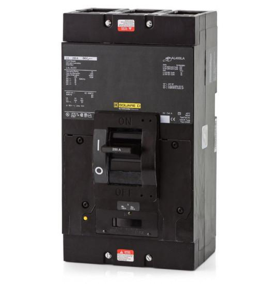 LAL36250 - Square D 250 Amp 3 Pole 600 Volt Molded Case Circuit Breaker