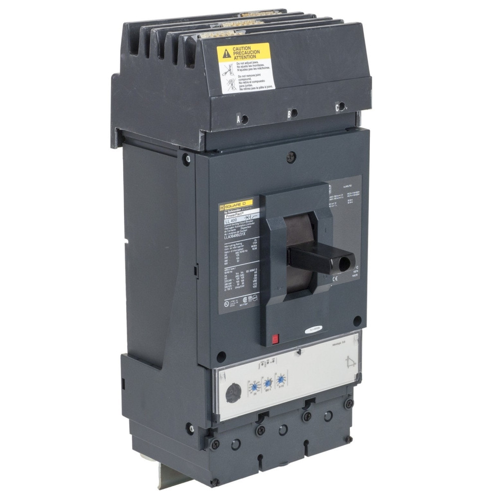 LLA36400U31X - Square D 400 Amp 3 Pole 600 Volt Molded Case Circuit Breaker