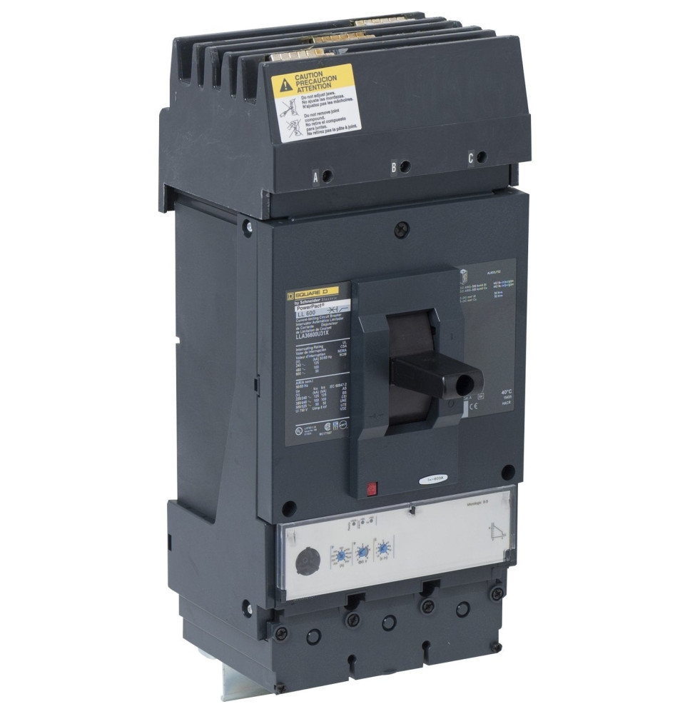 LLA36600U31X - Square D 600 Amp 3 Pole 600 Volt Molded Case Circuit Breaker