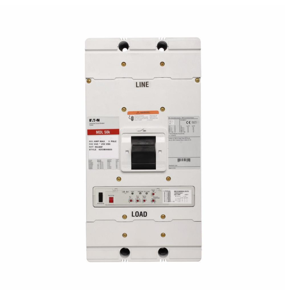 MDL3800F - Eaton Cutler-Hammer 800 Amp 3 Pole 600 Volt Molded Case Circuit Breaker Frame