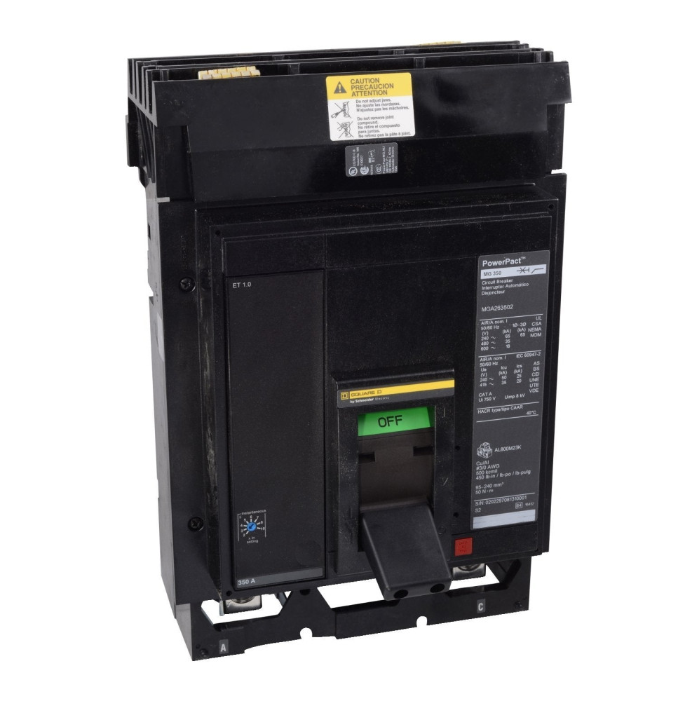 MGA36300 - Square D 300 Amp 3 Pole 600 Volt Molded Case Circuit Breaker