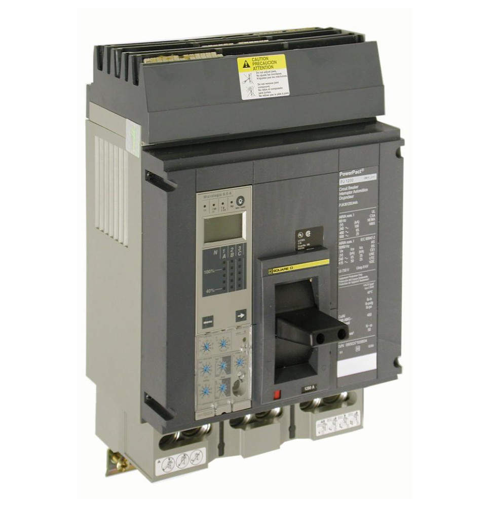 PJL36120U44A - Square D 1200 Amp 3 Pole 600 Volt Molded Case Circuit Breaker