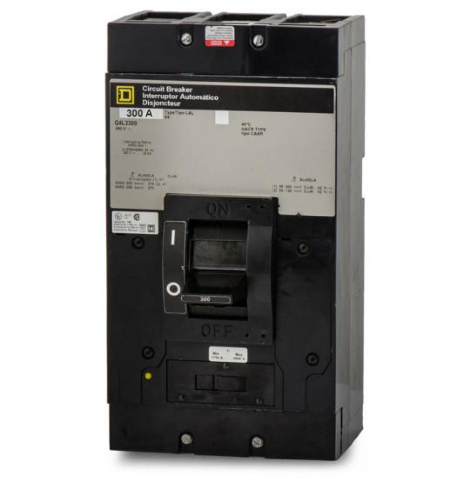 Q4L3300 - Square D 300 Amp 3 Pole 240 Volt Thermal Magnetic Molded Case Circuit Breaker