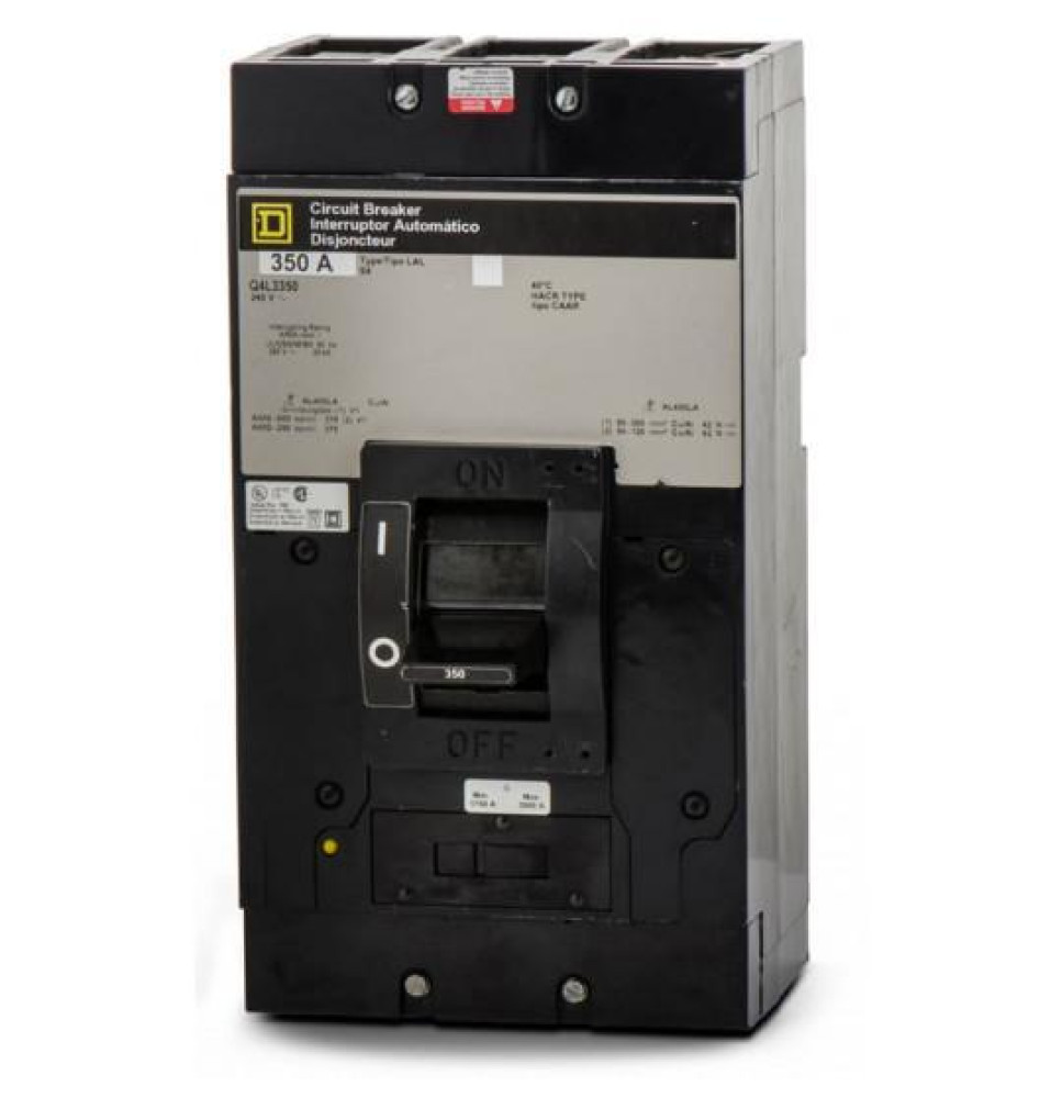 Q4L3350 - Square D 350 Amp 3 Pole 240 Volt Thermal Magnetic Molded Case Circuit Breaker