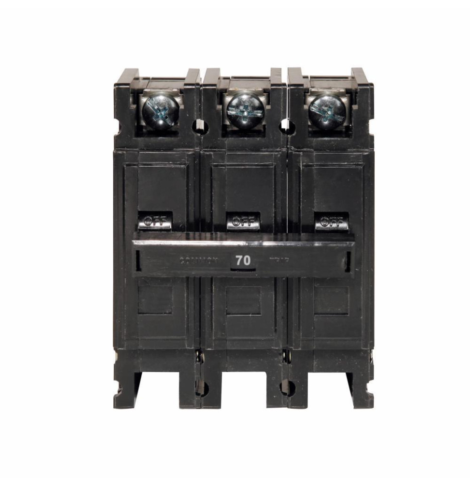 QC3070H - Eaton Cutler-Hammer 70 Amp 3 Pole 240 Volt Din Rail Mount Circuit Breaker