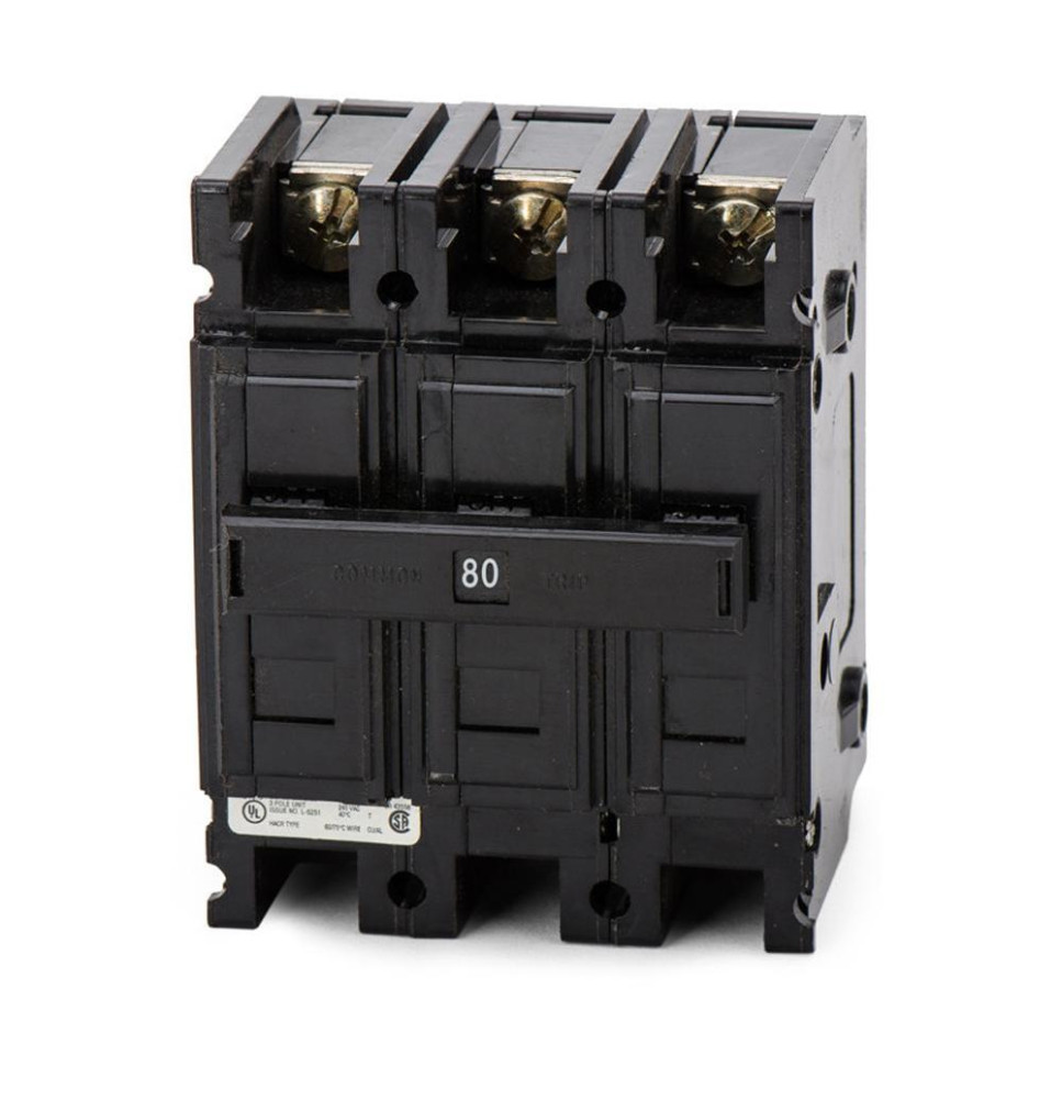 QC3080H - Eaton Cutler-Hammer 80 Amp 3 Pole 240 Volt Molded Case Circuit Breaker
