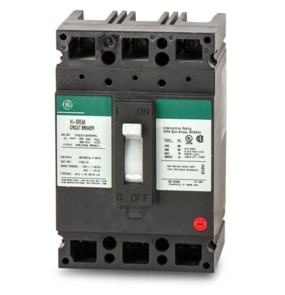 THED136090WL - GE 90 Amp 3 Pole 600 Volt Molded Case Circuit Breaker