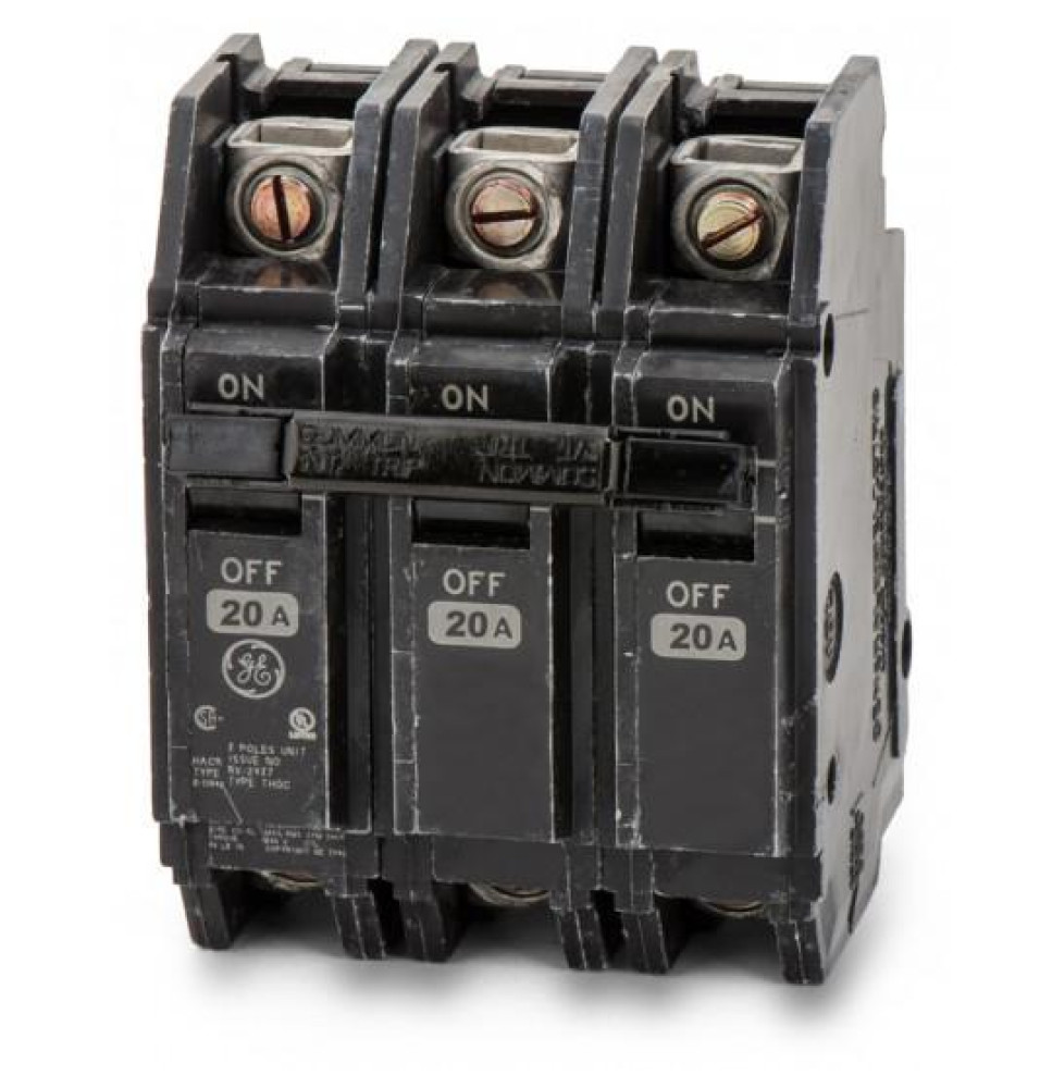 THQC32020WL - GE 20 Amp 3 Pole 240 Volt Molded Case Circuit Breaker