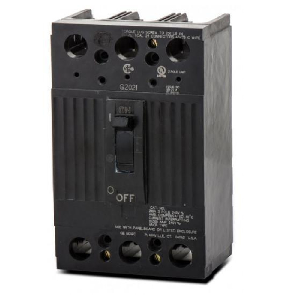 TQD32100WL - GE 100 Amp 3 Pole 240 Volt Molded Case Circuit Breaker