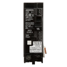 QF115H - Siemens 15 Amp 1 Pole 120 Volt Plug-In Molded Case Circuit Breaker