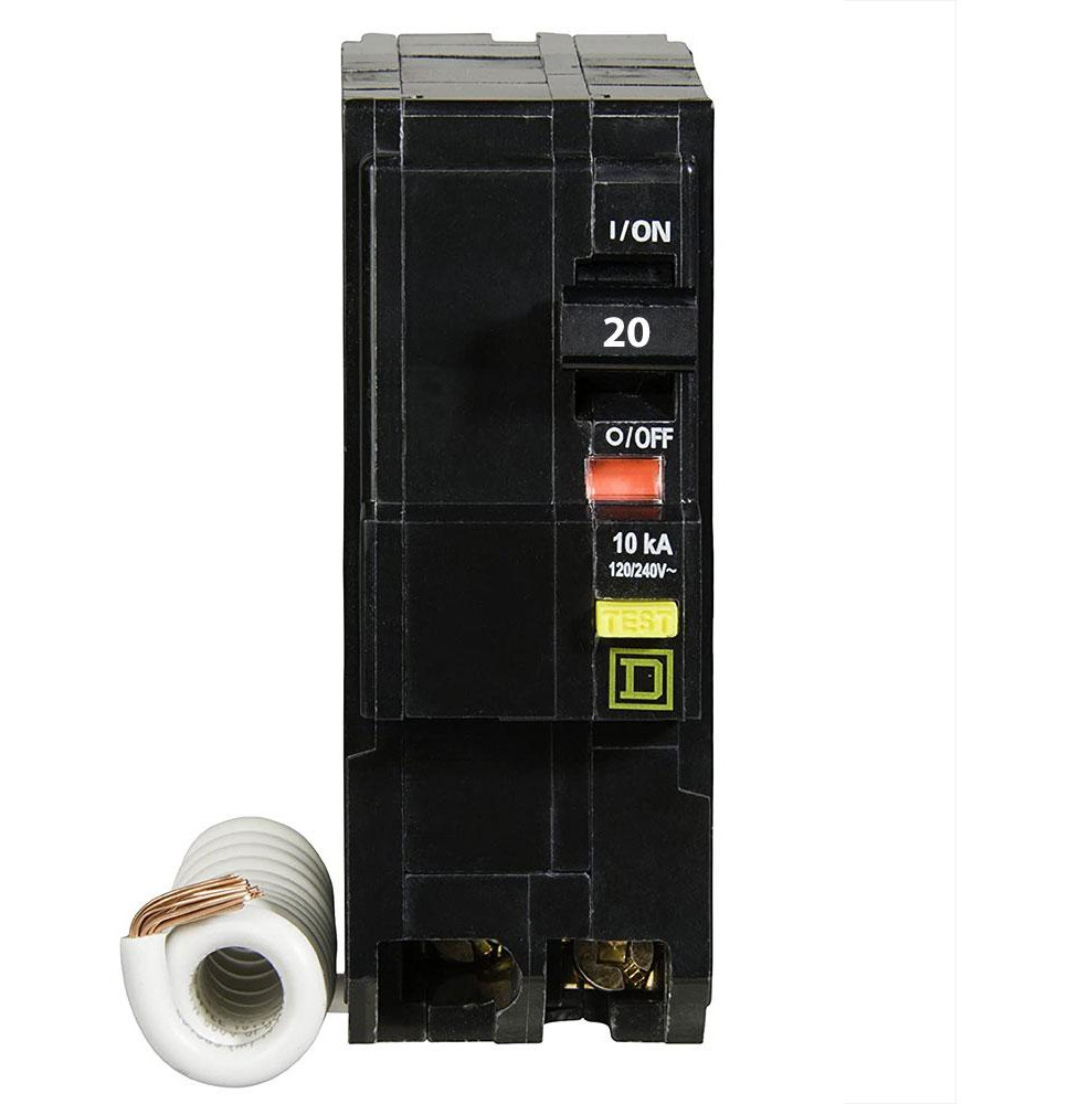 QO220GFI - Square D 20 Amp Double Pole GFCI Circuit Breaker