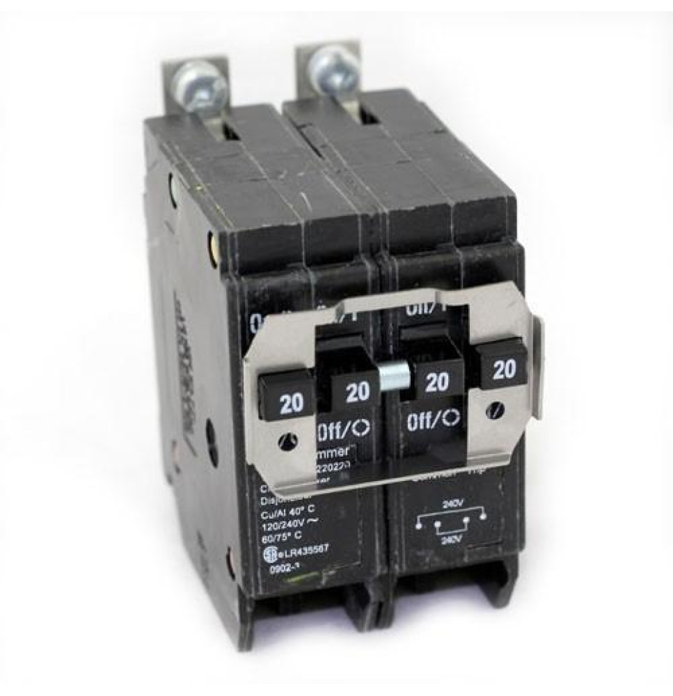 BQLT-220-220 - Commander 2 Double Pole 20 Amp Bolt-On Quad Circuit Breaker