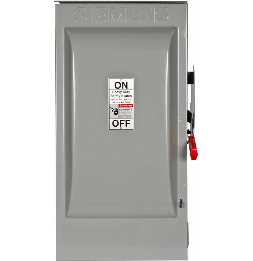 HF364R - Siemens 200 Amp 3 Pole 600 Volt Disconnect and Safety Switches