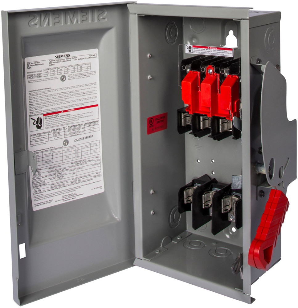 HF364N - Siemens 200 Amp 3 Pole 600 Volt Disconnect Safety Switches